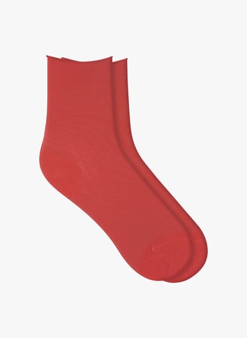 Sokken met fluweeleffect | katoenblend BLEUFORET Rood